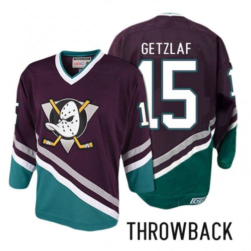 #15 Ryan Getzlaf Purple Anniversary Throwback Jersey