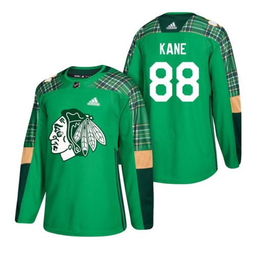 #88 Patrick Kane 2018 St. Patrick's Day Jersey Green