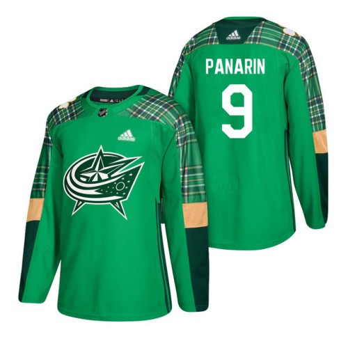 #9 Artemi Panarin 2018 St. Patrick's Day Jersey Green