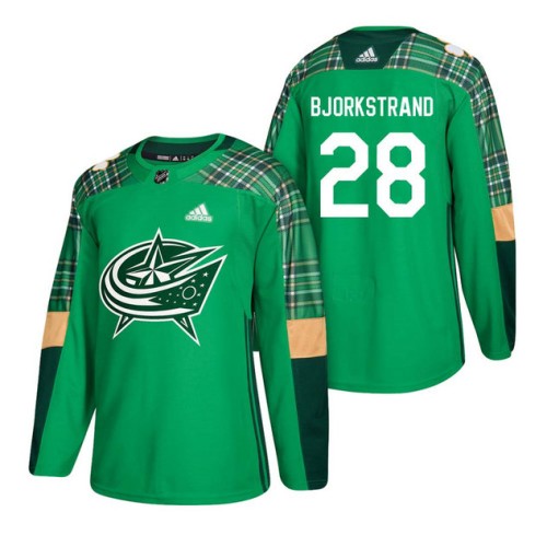 #28 Oliver Bjorkstrand 2018 St. Patrick's Day Jersey Green