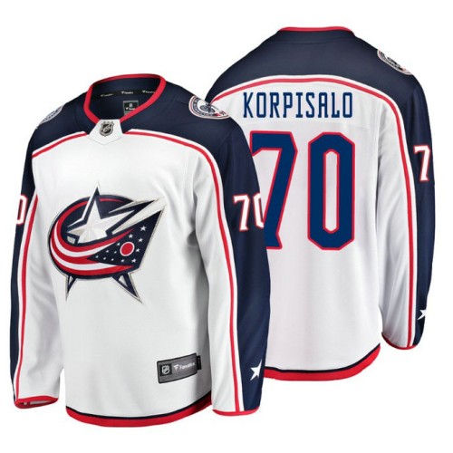 Joonas Korpisalo Fanatics Branded Breakaway White Away Jersey
