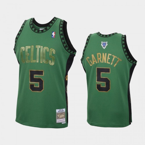 Boston Celtics #5 Kevin Garnett Green Hall of Fame Class of 2020 Hardwood Classics Throwback Jersey