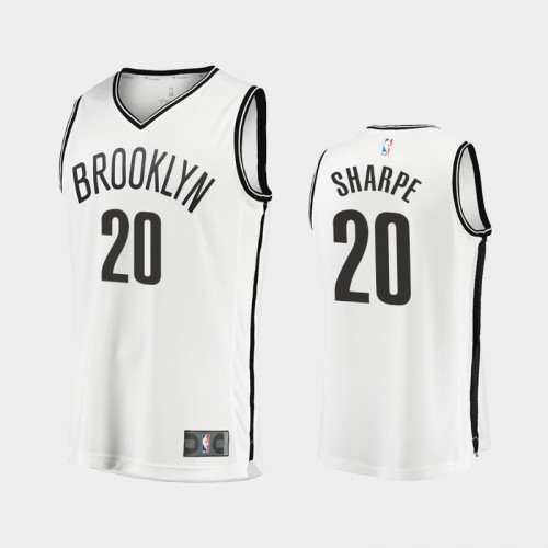 Men Brooklyn Nets DayRon Sharpe #20 White 2021-22 Replica Association Edition Jersey