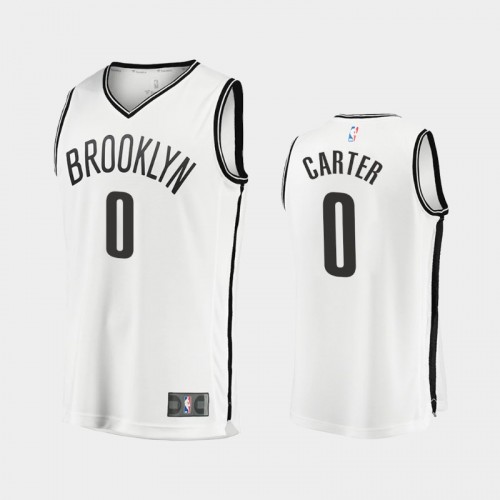 Men Brooklyn Nets Jevon Carter #0 White 2021-22 Replica Association Edition Jersey