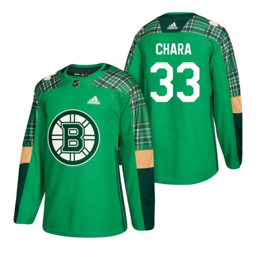 #33 Zdeno Chara 2018 St. Patrick's Day Jersey Green