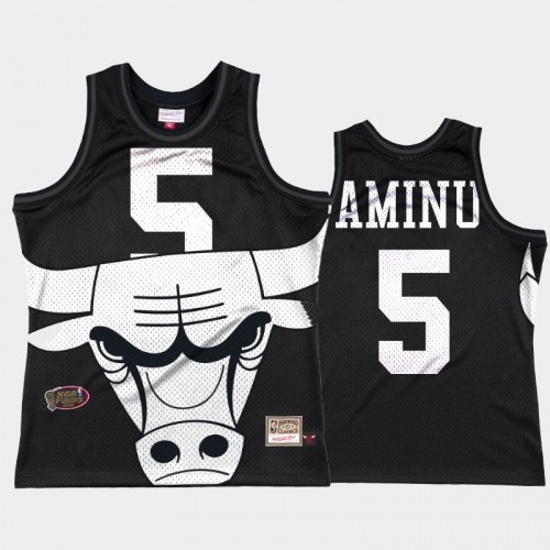 Men Chicago Bulls #5 Al-Farouq Aminu Black Big Face 3.0 Jersey - Fashion Tank