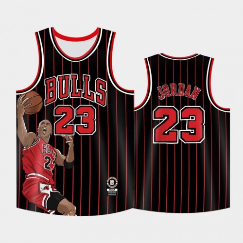 Men Chicago Bulls Michael Jordan #23 Black Legend Special Image Replica Jersey