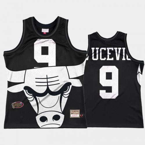 Men Chicago Bulls #9 Nikola Vucevic Black Big Face 3.0 Jersey - Fashion Tank