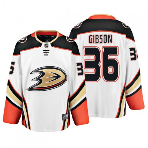 John Gibson Fanatics Branded Breakaway White Away Jersey