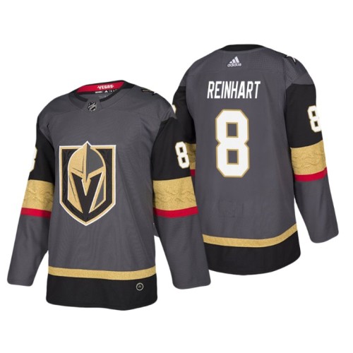 #8 Griffin Reinhart Home Authentic Player Grey jersey