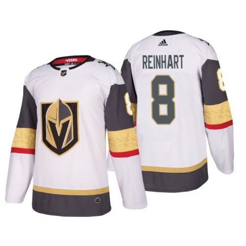 #8 Griffin Reinhart Authentic Player White Away jersey