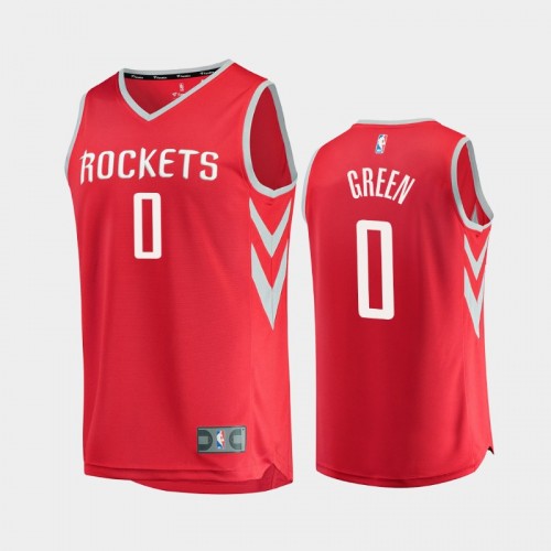 Men Houston Rockets Jalen Green #0 Red Replica 2021 Draft No.2 Jersey