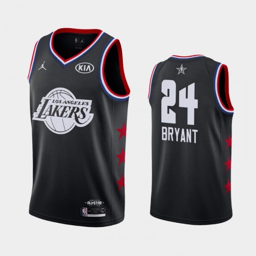 Men Los Angeles Lakers 2019 All-Star Game #24 Kobe Bryant Black Finished Jersey