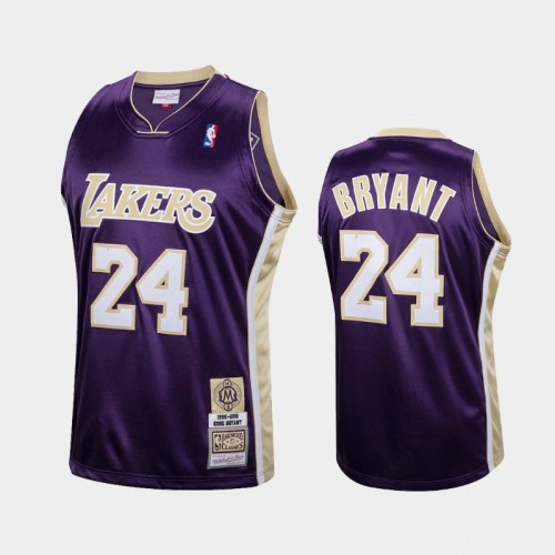 Los Angeles Lakers #24 Kobe Bryant Purple Hall of Fame Class of 2020 Hardwood Classics Throwback Jersey