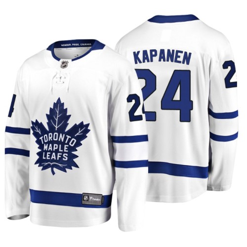 #24 Kasperi Kapanen 2018 Fanatics Branded Breakaway White Away jersey