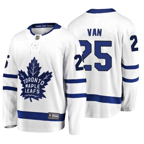 #25 James van 2018 Fanatics Branded Breakaway White Away jersey