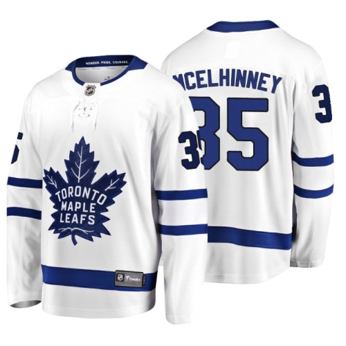 #35 Curtis McElhinney 2018 Fanatics Branded Breakaway White Away jersey