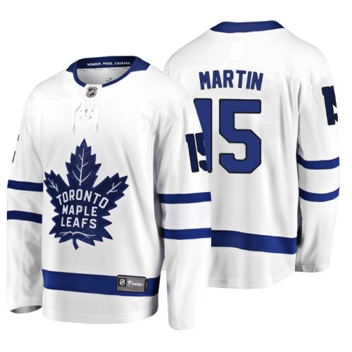 #15 Matt Martin 2018 Fanatics Branded Breakaway White Away jersey
