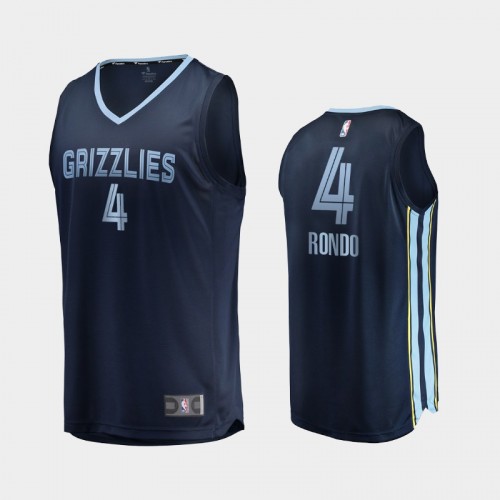 Men Memphis Grizzlies Rajon Rondo #4 Navy 2021 Replica Jersey