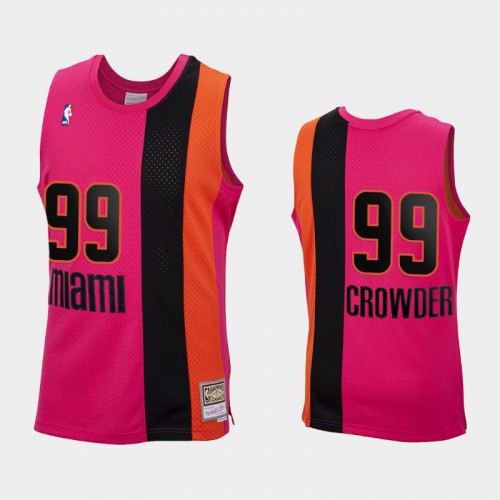 Miami Heat #99 Jae Crowder Pink Reload Hardwood Classics Jersey