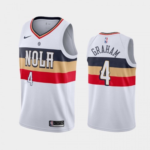 Men New Orleans Pelicans Devonte' Graham #4 White 2021 Trade Earned Edition Jersey