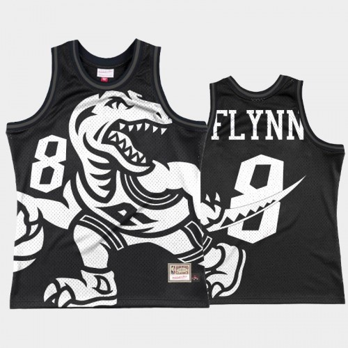 Men Toronto Raptors #8 Malachi Flynn Black Big Face 3.0 Jersey - Fashion Tank