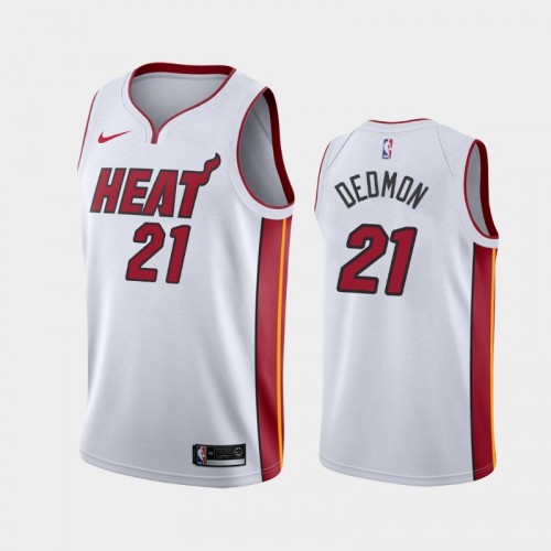 Men's Miami Heat #21 Dewayne Dedmon 2021 Association White Jersey