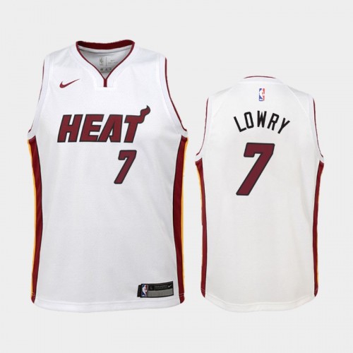 Miami Heat Kyle Lowry Youth #7 Association Edition White 6x All-Star Jersey