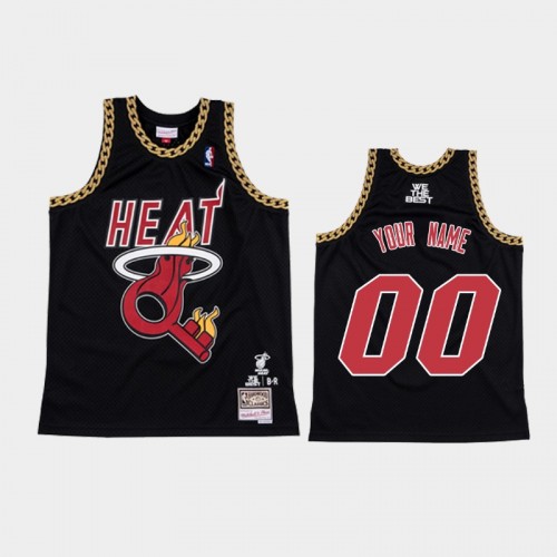 Men's Miami Heat #00 Custom Black NBA Remix Jersey - DJ Khaled