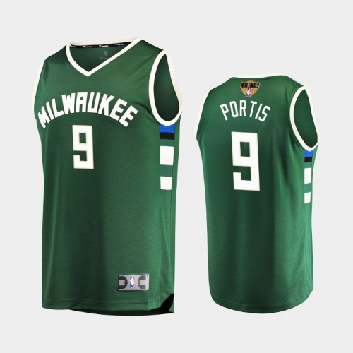 Milwaukee Bucks #9 Bobby Portis 2021 NBA Finals Bound Replica Green Jersey