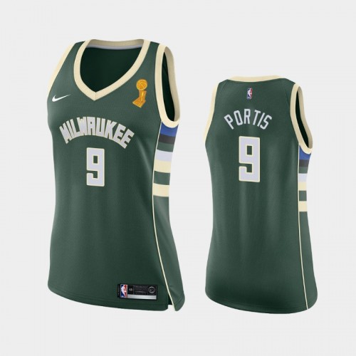 Milwaukee Bucks #9 Bobby Portis 2021 NBA Finals Champions Green Jersey