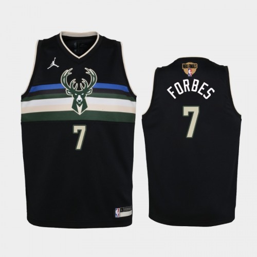 Milwaukee Bucks #7 Bryn Forbes 2021 NBA Finals Statement Edition Black Jersey