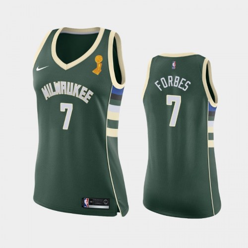 Milwaukee Bucks #7 Bryn Forbes 2021 NBA Finals Champions Green Jersey