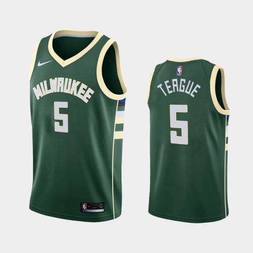 Men's Milwaukee Bucks #5 Jeff Teague 2021 Icon Green Jersey