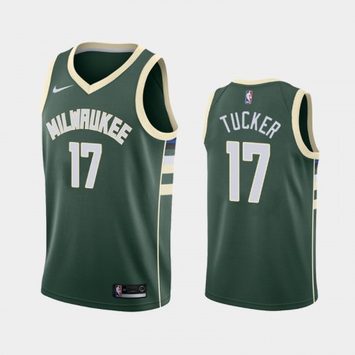Men's Milwaukee Bucks #17 P.J. Tucker 2021 Icon Green Jersey