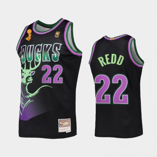 Milwaukee Bucks #22 Michael Redd 2X NBA Finals Champions HWC Reload Black Jersey