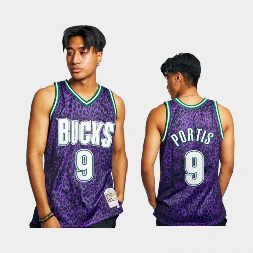 Milwaukee Bucks Bobby Portis Men #9 Wild Life Green HWC Swingman Jersey