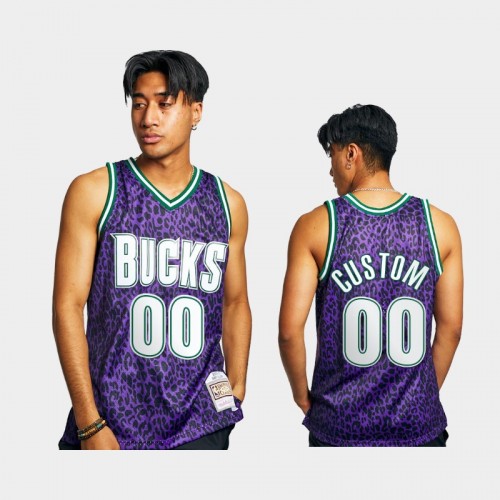 Milwaukee Bucks Custom Men #00 Wild Life Green HWC Swingman Jersey