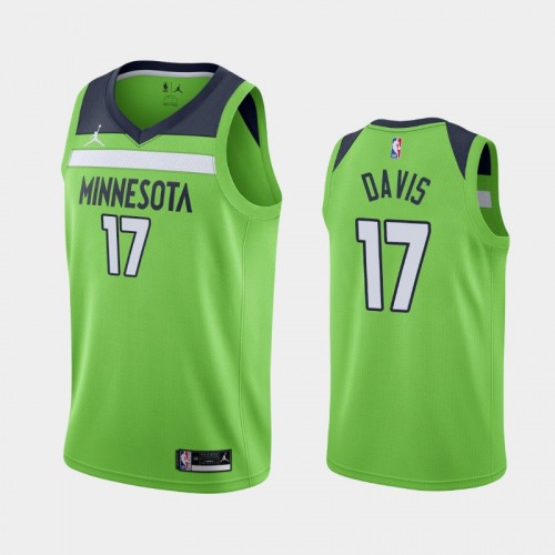 Men's Minnesota Timberwolves Ed Davis #17 2020-21 Statement Green Jersey