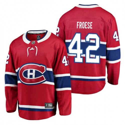 #42 Breakaway Player Byron Froese Jersey Red