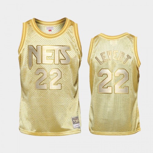 Limited Gold Brooklyn Nets #22 Caris LeVert Midas SM Jersey