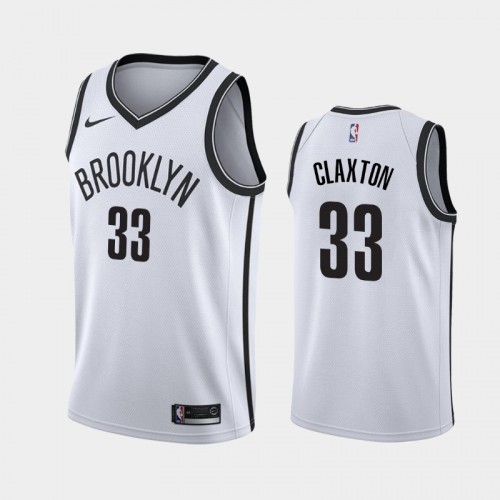 Brooklyn Nets Association #33 Nicolas Claxton White 2019 NBA Draft Jersey