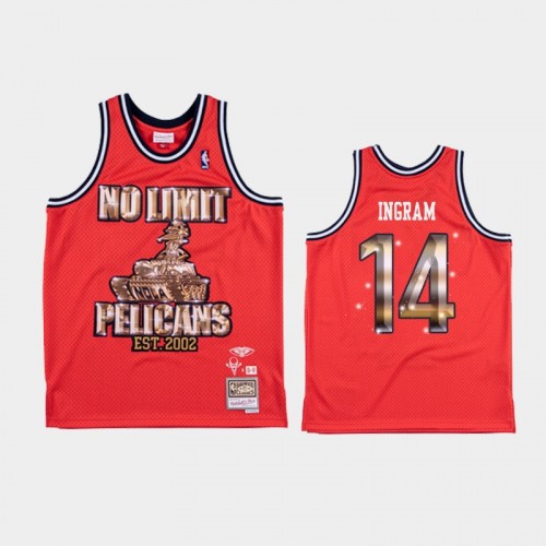 Men's New Orleans Pelicans #14 Brandon Ingram Red NBA Remix Jersey - No Limit