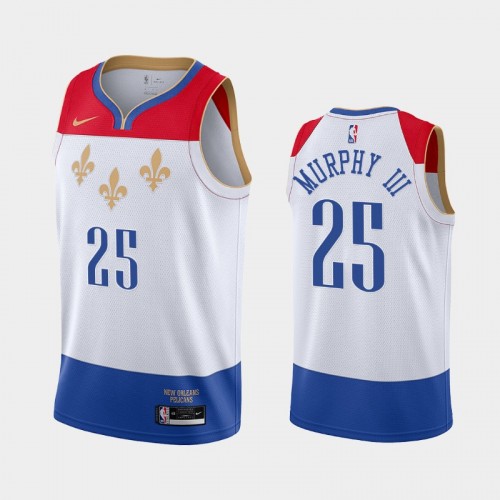 New Orleans Pelicans Trey Murphy III Men #25 City Edition 2021 NBA Draft White Jersey
