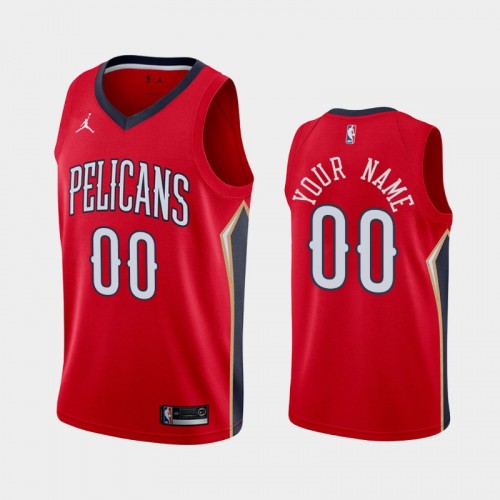 Men's New Orleans Pelicans #00 Custom 2020-21 Statement Red Jersey