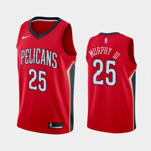 New Orleans Pelicans Trey Murphy III Men #25 Statement Edition 2021 NBA Draft Red Jersey