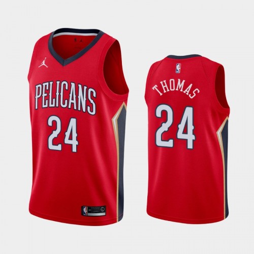 Men's New Orleans Pelicans #24 Isaiah Thomas 2021 Statement Honor Kobe Red Jersey