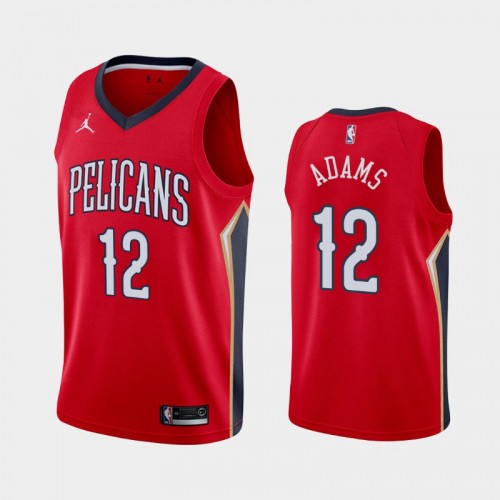 Men's New Orleans Pelicans Steven Adams #12 2020-21 Statement Red Jersey