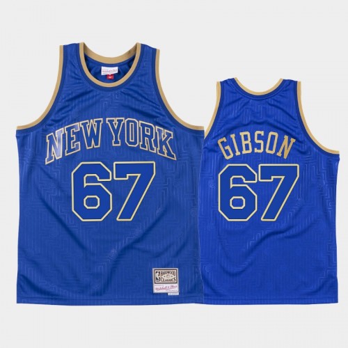 Men's New York Knicks #67 Taj Gibson Royal 2020 Chinese New Year Hardwood Classics Jersey
