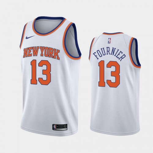 New York Knicks Evan Fournier Men #13 Association Edition 2021 Trade White Jersey